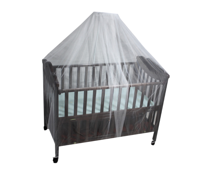 Babylove 27-288F Baby Love Wooden Bed With Mosquito Net - Blue - Zoom Image 1