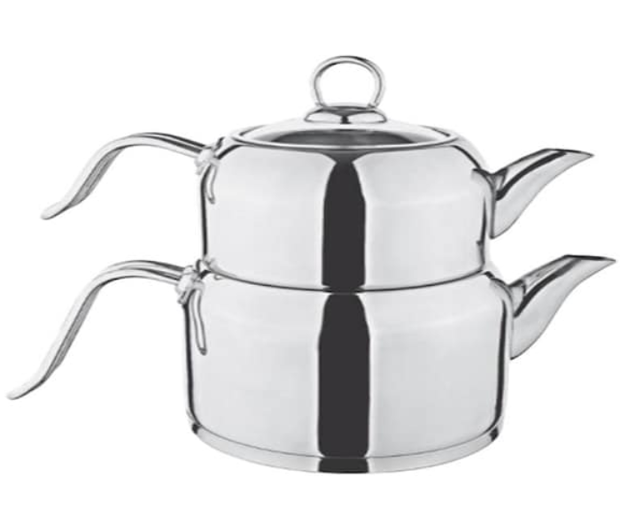 Rebune S-2308 Tea Pot Set - Stainless Steel - Zoom Image