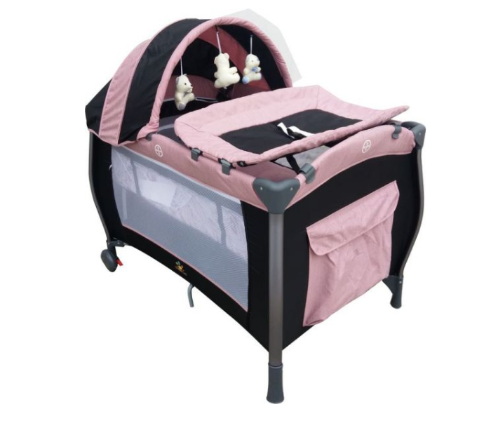 Babylove 27-991LG Playpen With Toys -Pink - Zoom Image