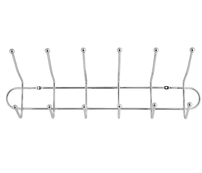 Royalford RF1426-MH6 Metal Hanger with 6 Hooks - Silver - Zoom Image 1