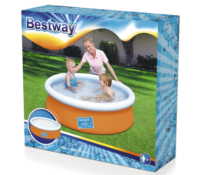 Bestway 26-57241 152x38cm My First Fast Set Pool - Orange - Zoom Image 3