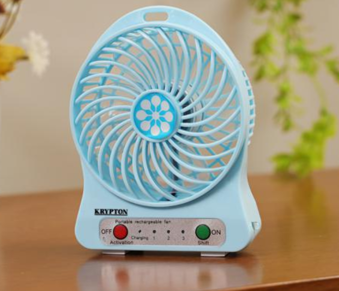 Krypton KNF6037 Mini Rechargeable Fan Blue - Zoom Image 4