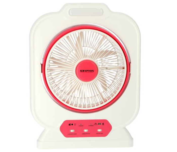 Krypton KNF111 12” Rechargeable Box Fan White  - Zoom Image 1