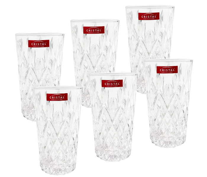 Cristal Collection 6-Piece Set Naples High Ball Tumblers - Clear - Zoom Image 1