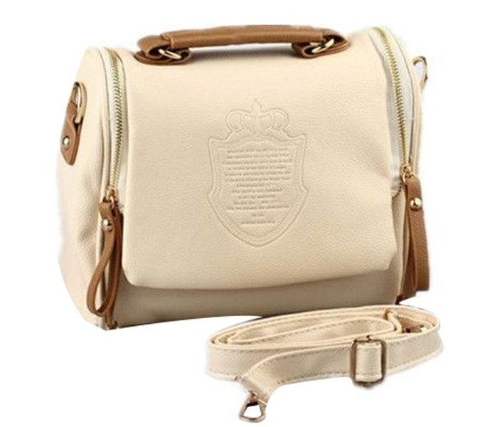 Heaven Vintage Crossbody Bag with Removable Strap- Beige - Zoom Image