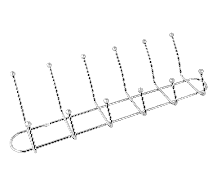 Royalford RF1426-MH6 Metal Hanger with 6 Hooks - Silver - Zoom Image 3