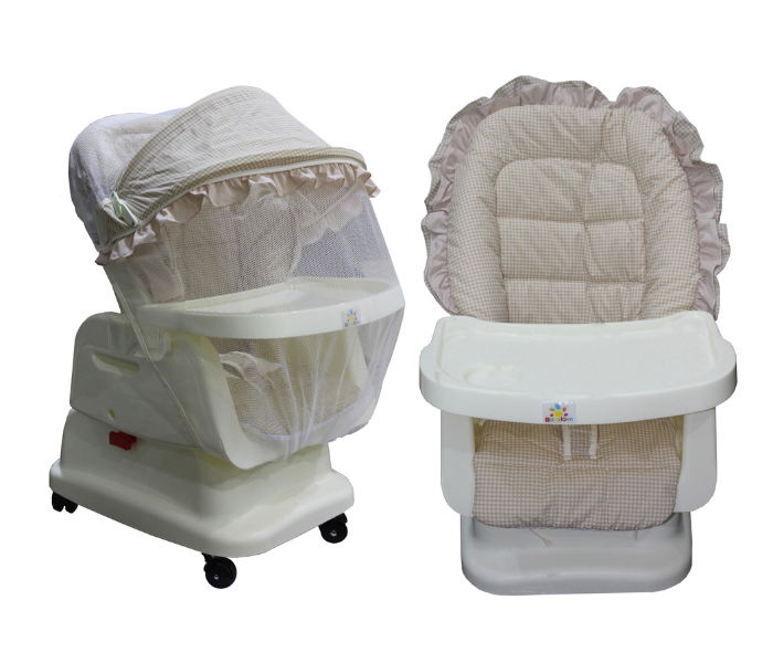 Babylove 33-RX02 Rocking Chair Wheels and Canopy - Beige - Zoom Image