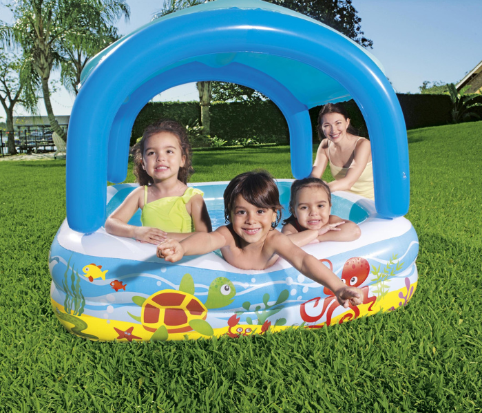 Bestway 26-52192 147x147x122cm Canopy Play Pool - Blue - Zoom Image 2