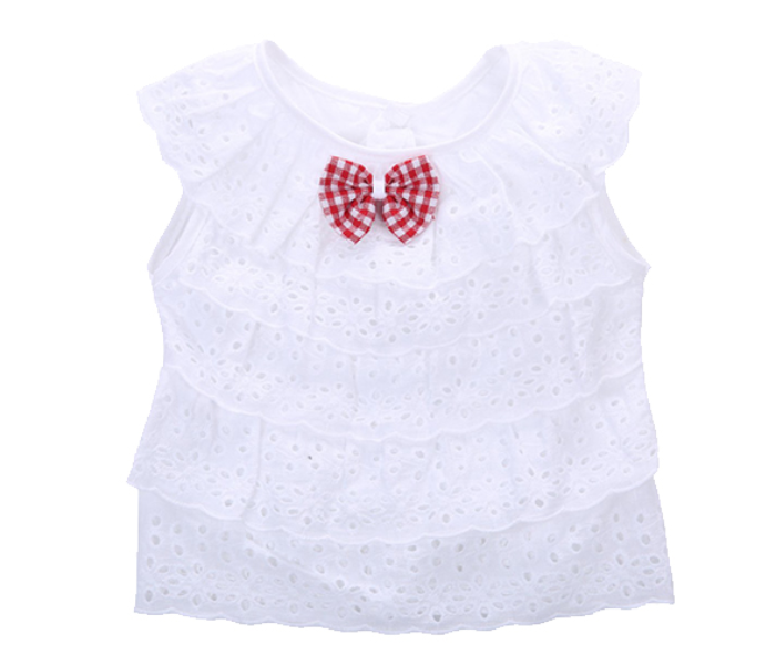 Little Wings 3 Years Girls Summer Cotton T Shirt and Lattice Shorts Pants - Pink  - Zoom Image 3