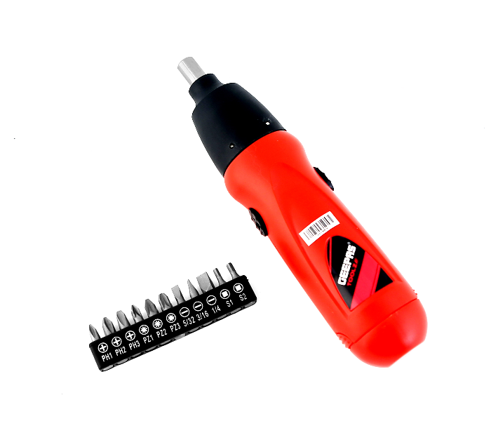 Geepas GCD7630 Cordless Screwdriver - Red - Zoom Image 1