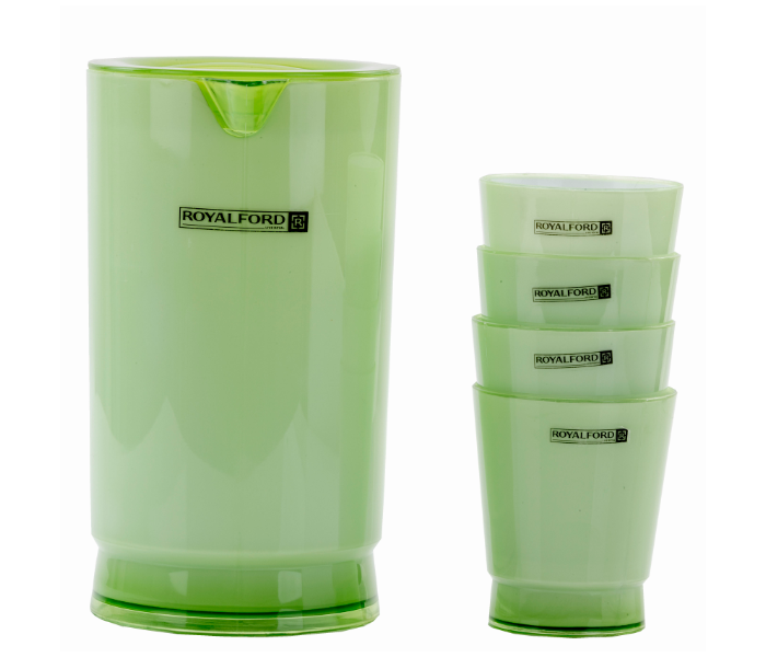 Royalford RF4193 Water Jug with 4 Glasses - Green - Zoom Image 2