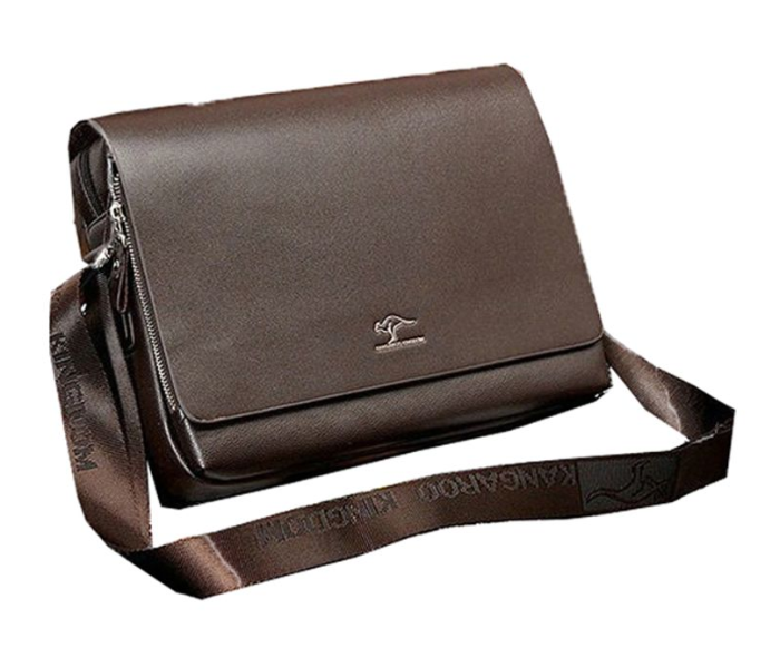 Plain Crossbody Bag - Brown - Zoom Image