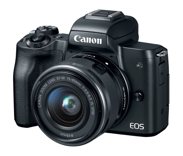 Canon EOS M50 Mirrorless Camera with EF-M 15-45mm Lens - Black - Zoom Image 1