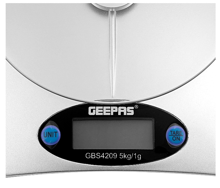 Geepas GBS4209 5Kg Digital Kitchen Scale - White - Zoom Image 4