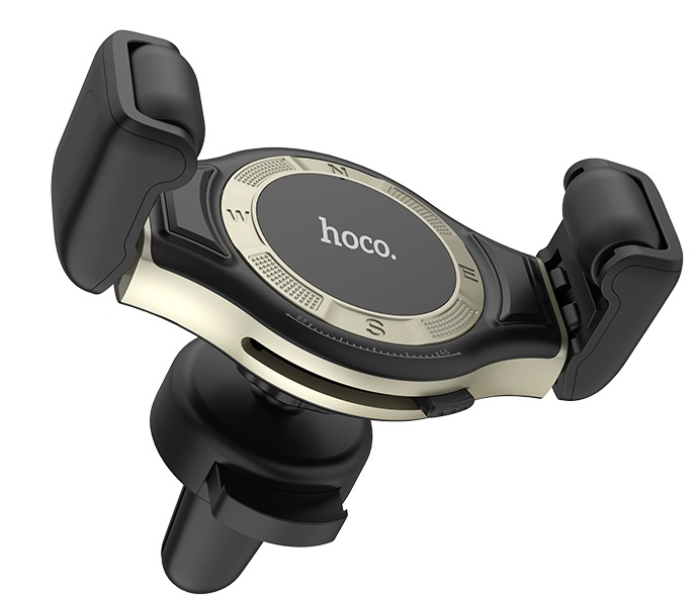 Hoco S1 Lite Roller Clamp Air Outlet Mount Phone Holder - Black - Zoom Image 1