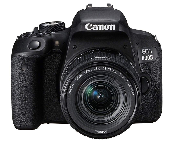 Canon EOS 800D 24.2MP Digital SLR Camera with EF-S 18-55 mm is STM Lens and 16GB Memory Card with Carrycase - Black - Zoom Image 2