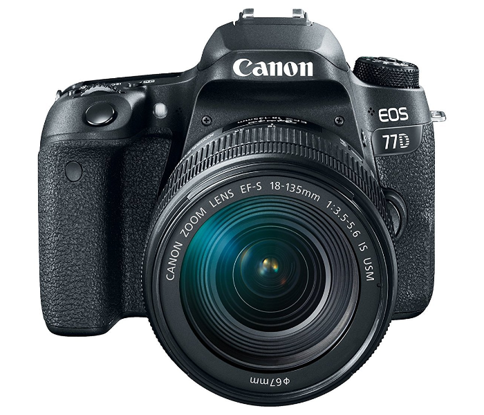 Canon EOS 77D 24.2MP Digital SLR Camera with EF-S 18-135 mm 3.5-5.6 IS USM Lens - Black - Zoom Image 8