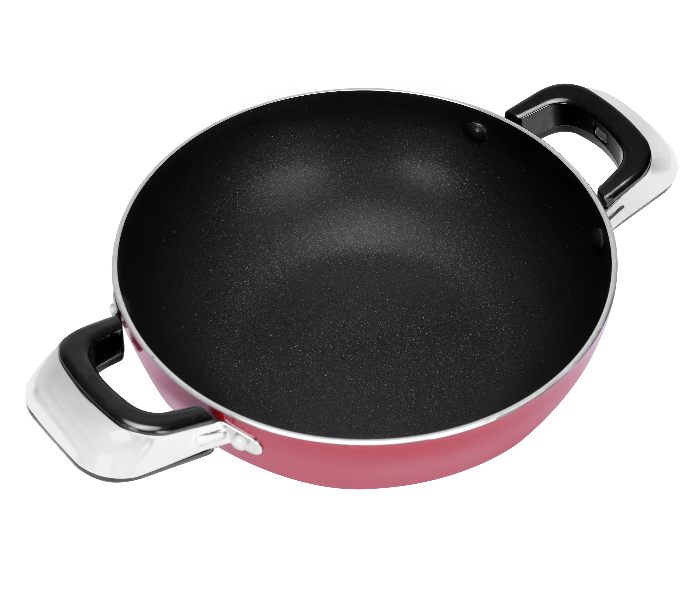 Royalford RF2947 22cm Non Stick Wok Pan with Lid - Red - Zoom Image 4