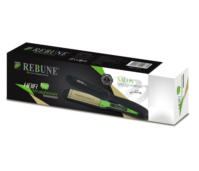 Rebune RE-2037 Beyond Imagination Professional Hair Straightener - Black and Green - Zoom Image 3