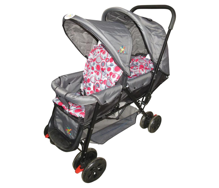 Baby Love 27-3113 Twins Baby Stroller - Grey - Zoom Image 3