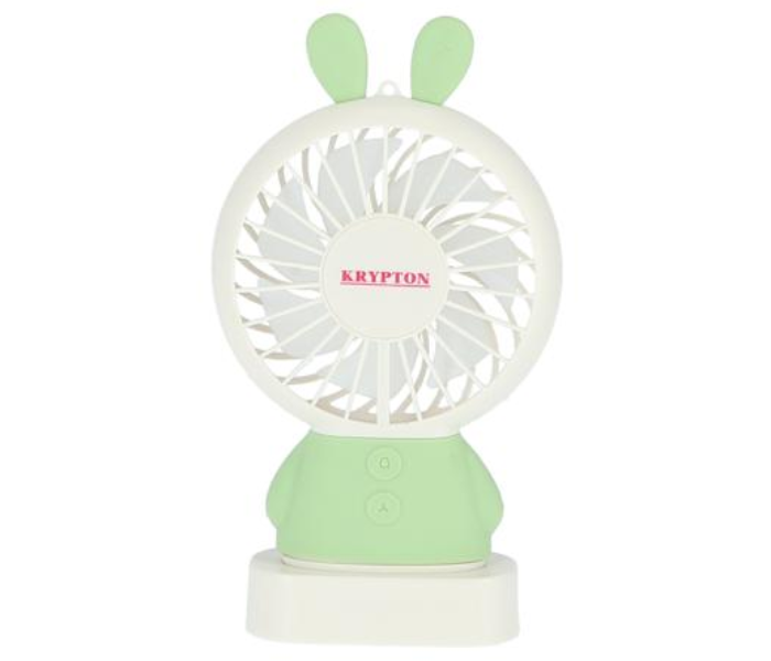 Krypton KNF6131 Mini Rechargeable Fan White and Green - Zoom Image 1