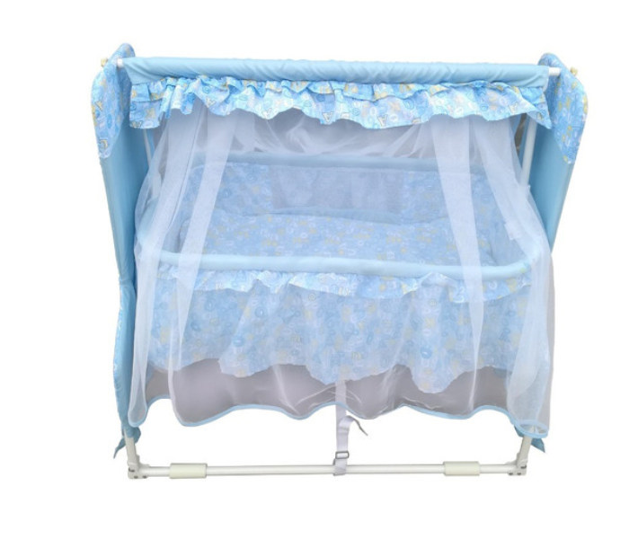 Babylove 27-732 Playpen With Mosquito Net - Blue - Zoom Image 1