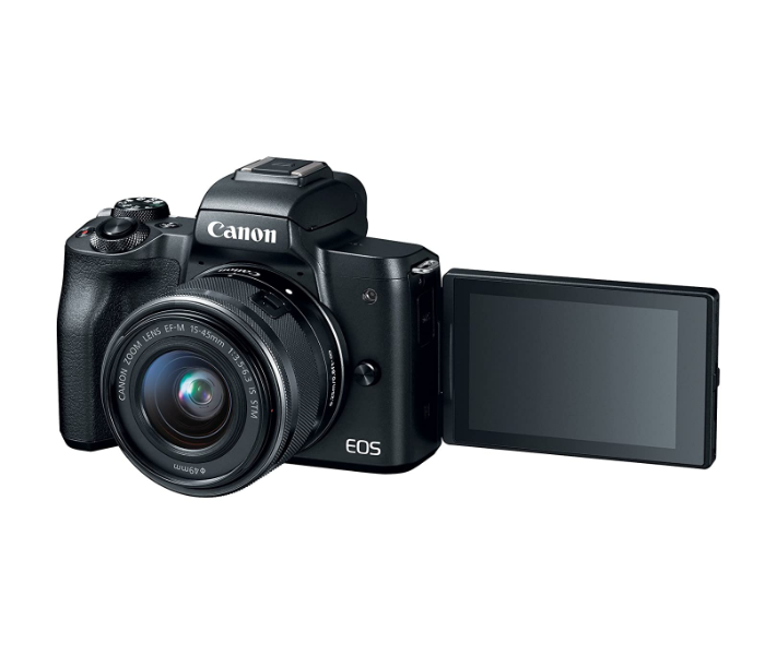 Canon EOS M50 Mirrorless Camera with EF-M 15-45mm Lens - Black - Zoom Image 6