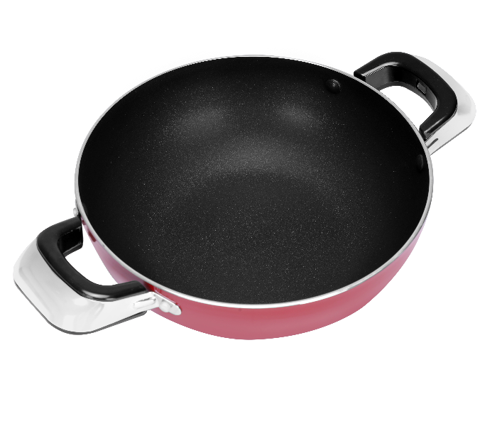 Royalford RF2949 30cm Non Stick Wok Pan with Lid - Red - Zoom Image 3