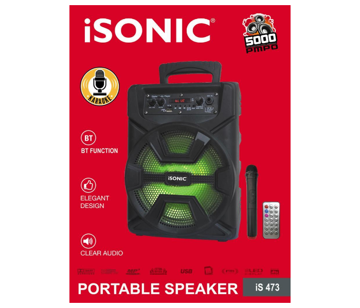 ISonic IS473 Speaker With Mic - Black - Zoom Image 2