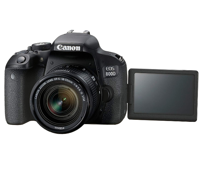 Canon EOS 800D 24.2MP Digital SLR Camera with EF-S 18-55 mm is STM Lens and 16GB Memory Card with Carrycase - Black - Zoom Image 8