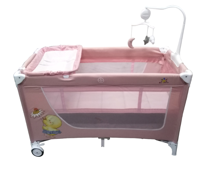 Babylove 27-612P Baby Love Playpen Two Layers With Toys - Pink - Zoom Image 1