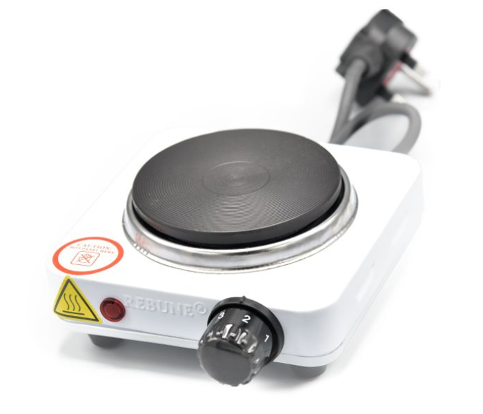 Rebune RE-4033 500W Single Electric Hot Plate - White - Zoom Image