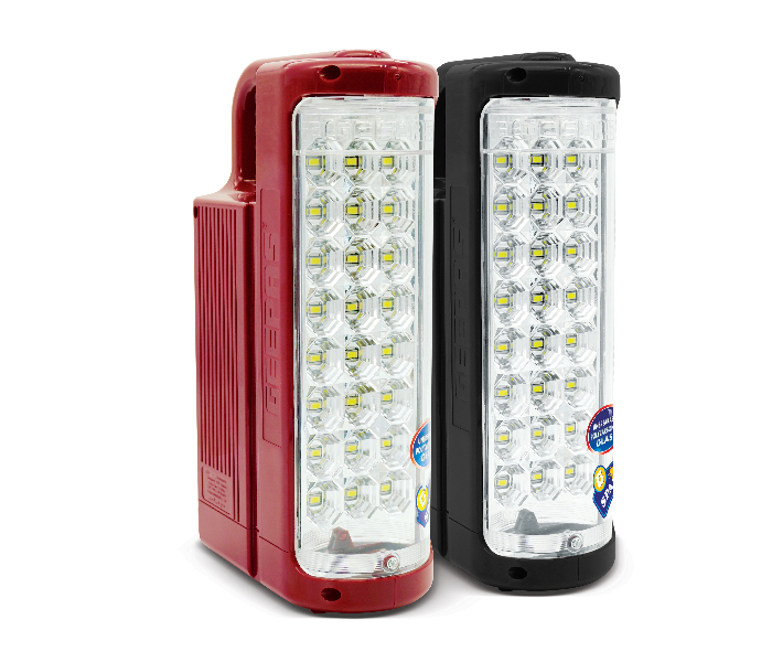 Geepas GE5566 2 in 1 24 Piece Rechargeable LED Emergency Lantern - Black and Purple - Zoom Image 1