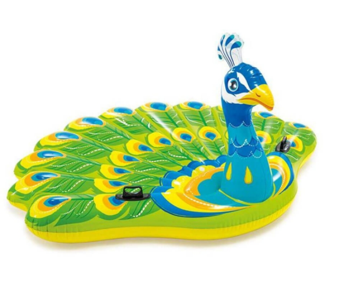 Intex ZX57250 Giant Inflatable Peacock Island Pool Float - Zoom Image