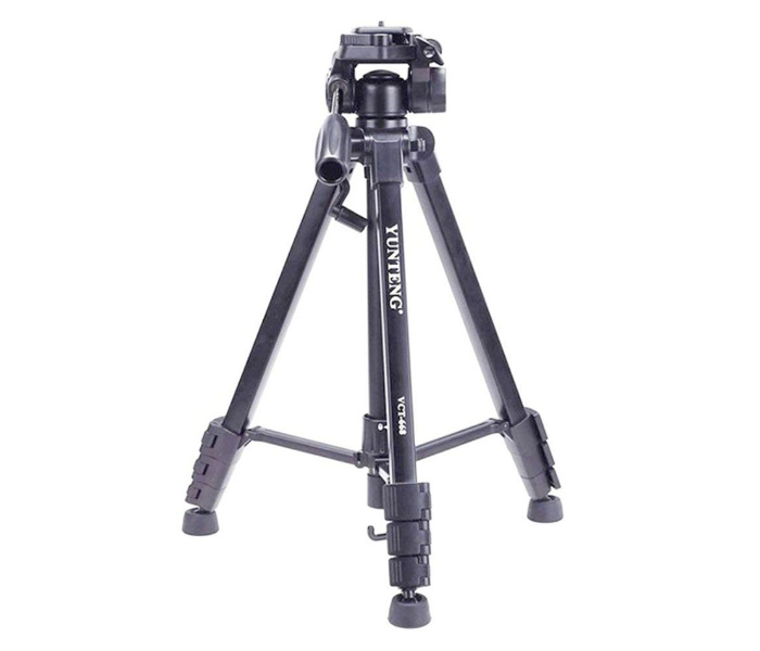 YUNTENG VCT668 Simple Practical Aluminum Alloy Tripod - Black - Zoom Image