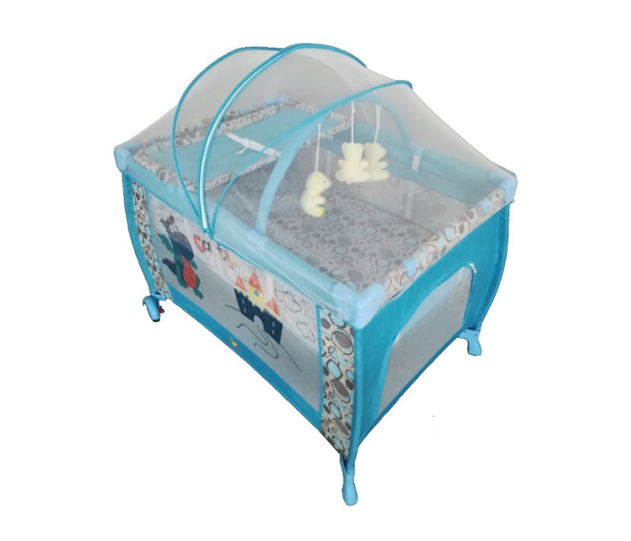 Babylove 27-930C-L Playpen With Mosquito Net - Blue - Zoom Image 1