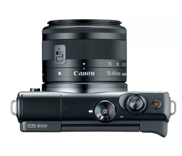 Canon M100 Mirrorless Camera with EF-M 15-45 mm IS STM Lens - Black - Zoom Image 6