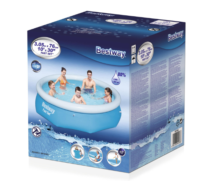 Bestway 26-57266 305x76cm Fast Set Pool - Blue - Zoom Image 3