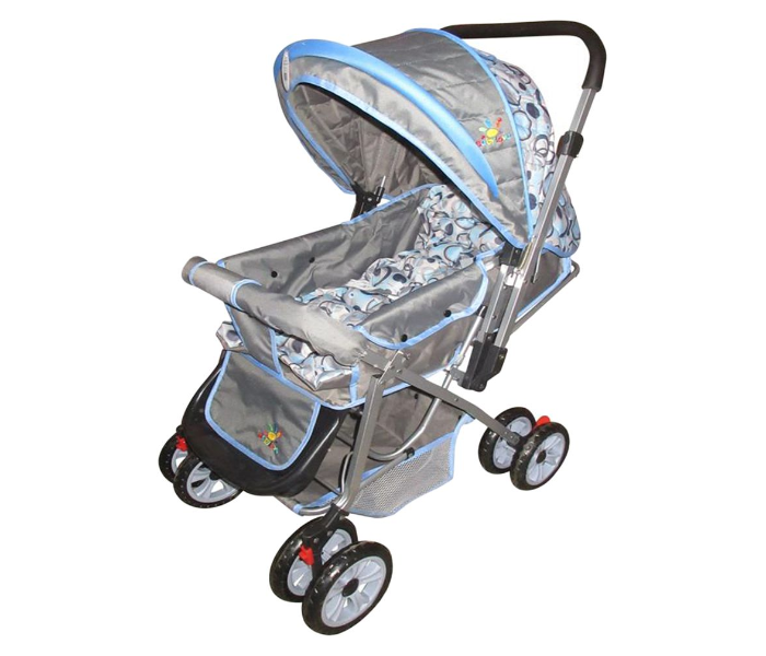 Baby Love 27-2113 Foldable  Stroller - Blue and Grey - Zoom Image 1