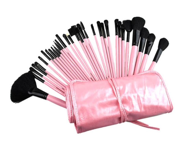 Professional 32 Pieces Makeup Brush Set - Pink - Zoom Image