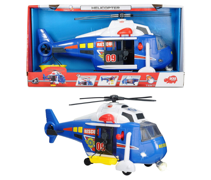 Simba 203308356 Dickie Toys Light and Sound Helicopter – White and Blue - Zoom Image 5