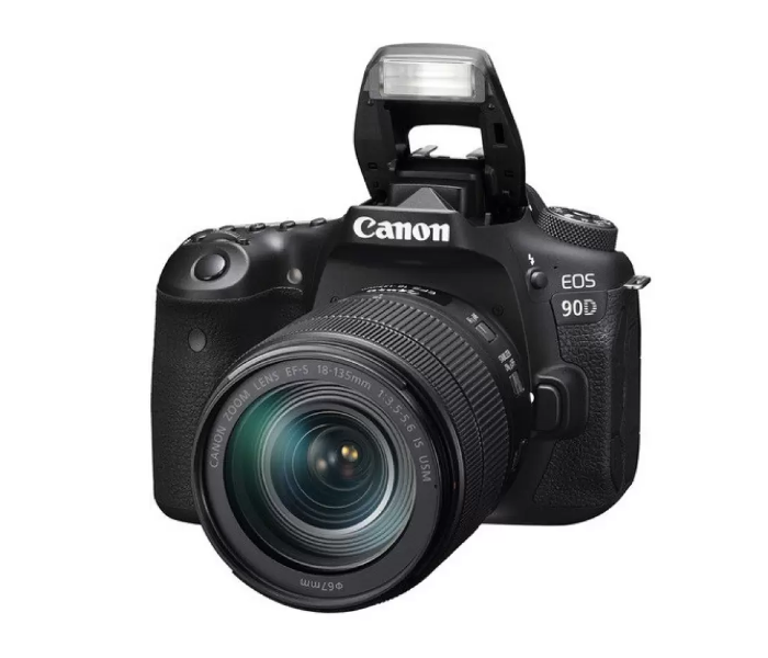 Canon EOS 90D DSLR Camera with 18-135 IS USM Lens - Black - Zoom Image 6