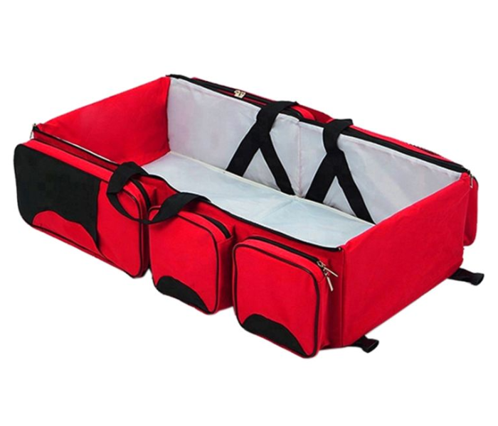 Foldable Baby Bag and Bed - Red - Zoom Image