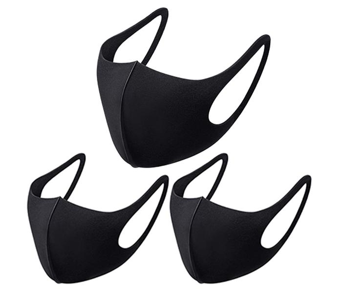 Tasaheel 3D Face Mask Without Filter 3 Pc - Black - Zoom Image 1