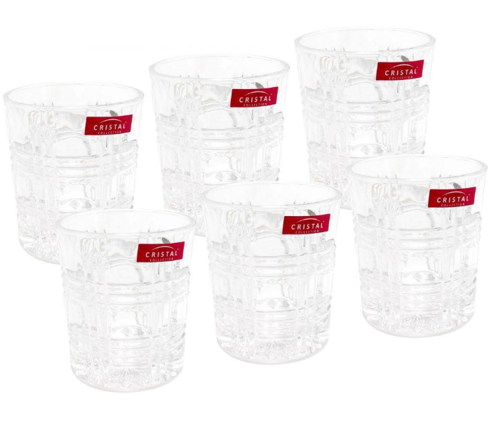 Cristal Collection CRY2617 Rome Short Ball Glass Tumblers Set 6 Pcs -Transparent  - Zoom Image 1