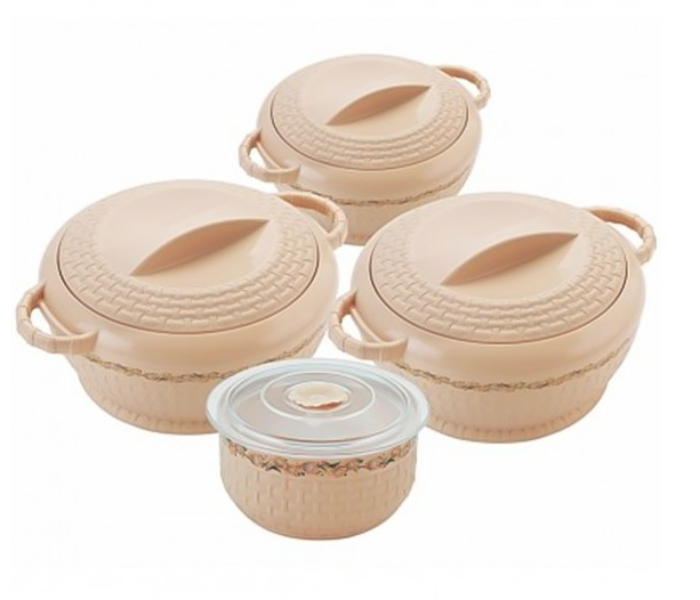 Royalford RF8538 4 Pcs Casserole Set - Cream - Zoom Image 1