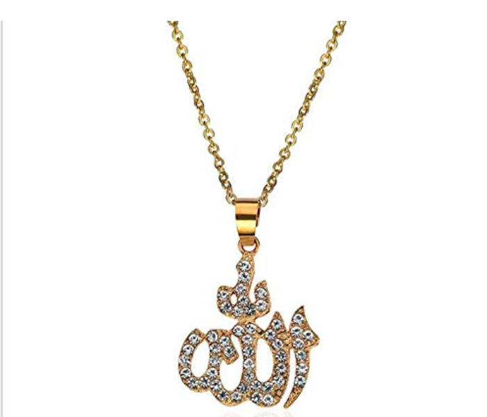 Generics Muslim Arabic Allah Pendant Necklace Rhinestone Necklace - Zoom Image