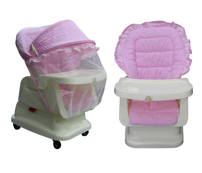 Babylove 33-RX02 Rocking Chair Wheels and Canopy - Pink - Zoom Image