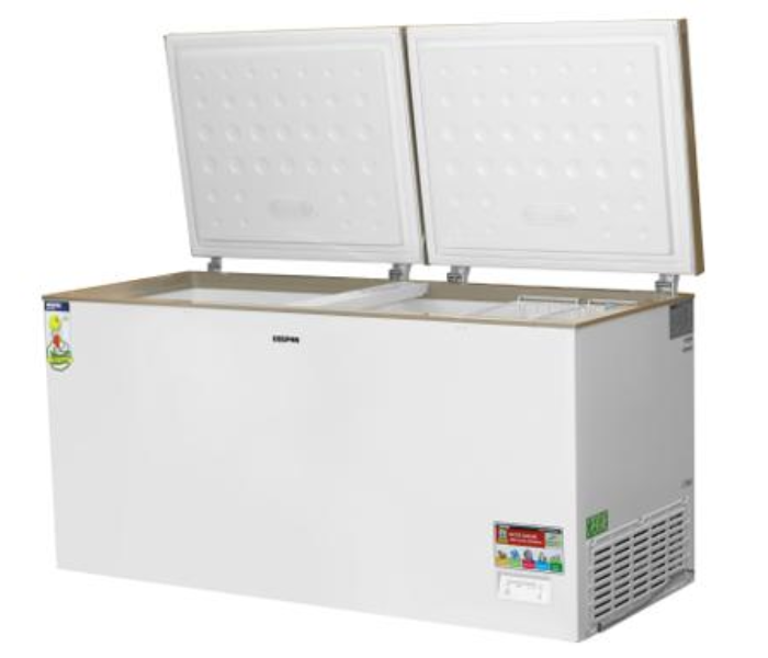 Geepas GCF55019WAH 550 Litre Double Door Chest Freezers - White - Zoom Image