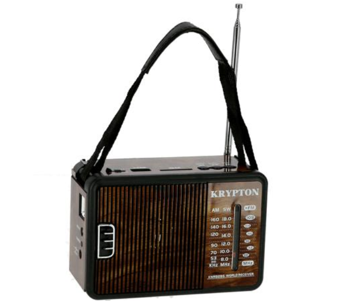 Krypton KNR5095 Rechargeable Radio with Emergency Light - Brown - Zoom Image 1